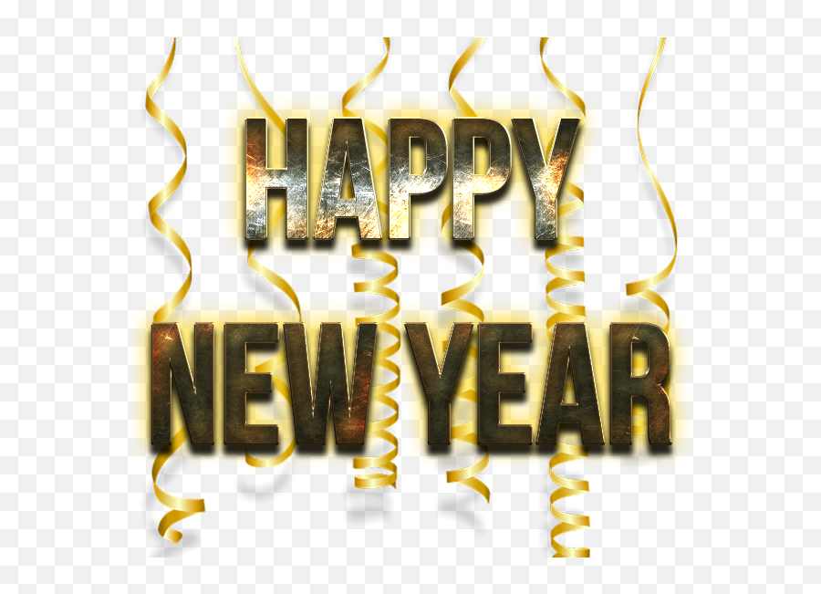 Download Free Png Happy New Year Word Image - Dlpngcom Happy New Year Golden Png,Happy New Year Transparent