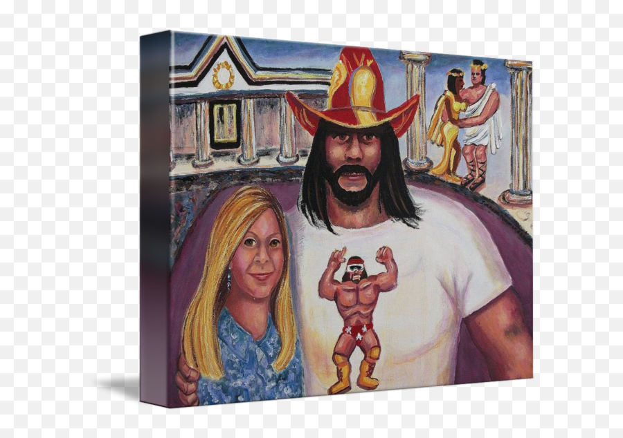 Randy Savage Wrestlemania Caesars Palace With By Suzanne Marie Leclair - Macho Man Randy Savage Fan Art Png,Randy Savage Png