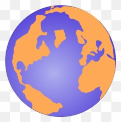 Download Globe Clipart Orange - Blue And HD Red Black Earth png