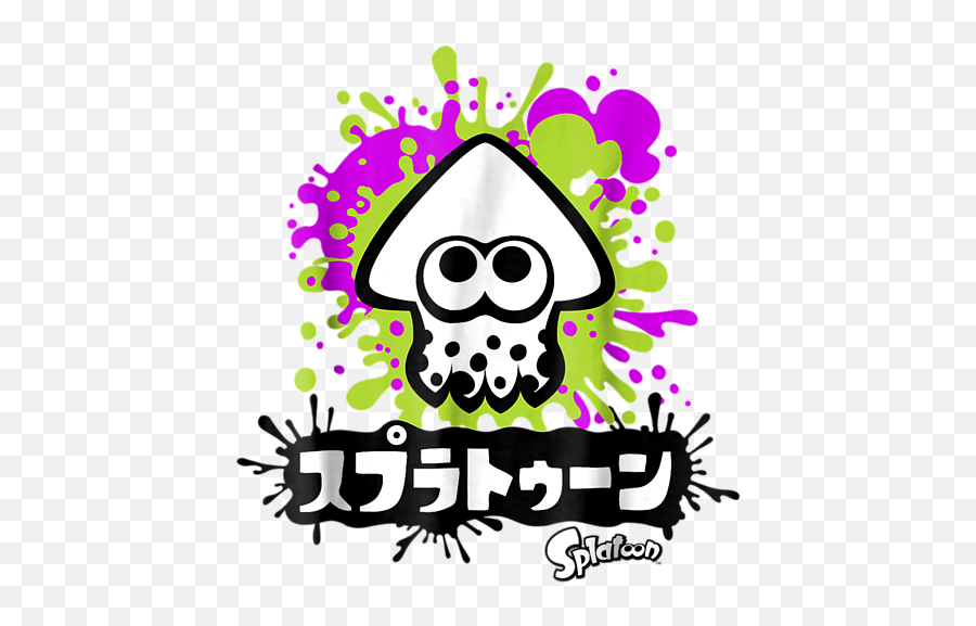 Nintendo Splatoon Inkling Text Splatter Graphic Tshirt Beach Towel - Splatoon T Shirt Png,Splatoon Logo Png