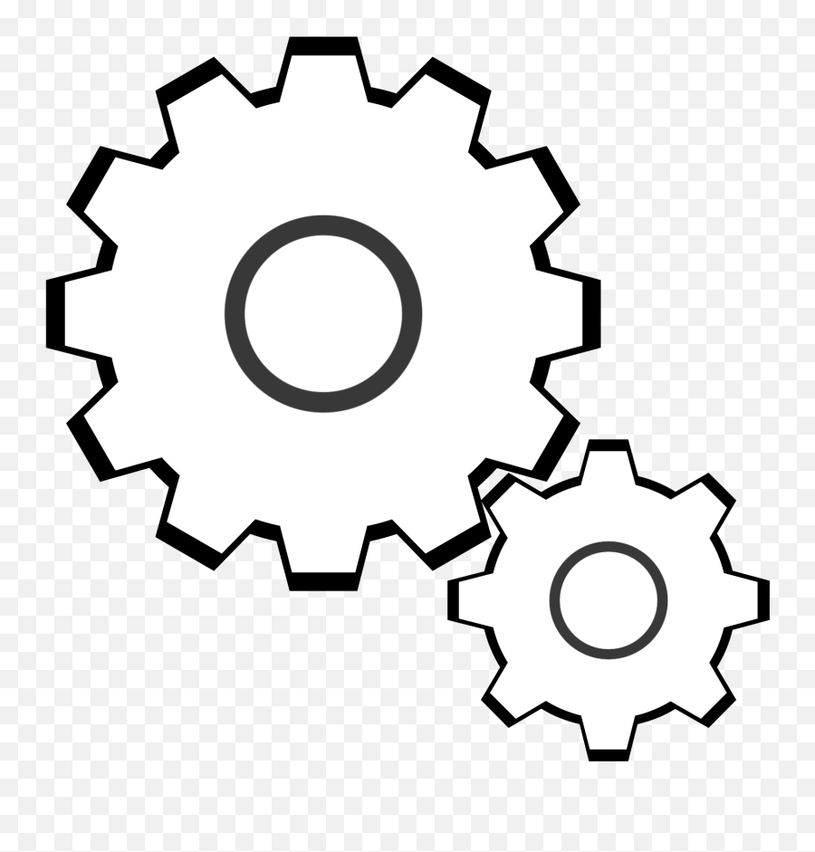 Simple Gears Png Clip Arts For Web - White Gears Clipart,Gears Png