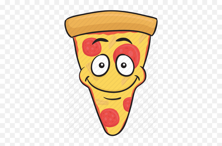 Cartoon Emoji Pizza Slice Smiley Icon - Cheese Pizza Emoji Png,Pizza Cartoon Png