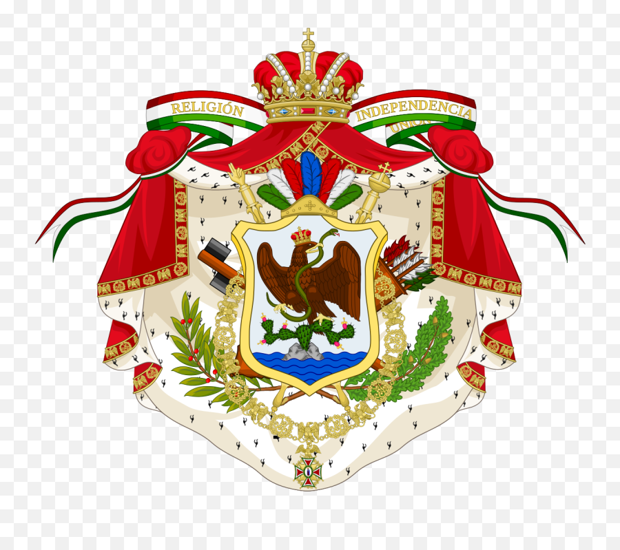 Arms Of The First Mexican Empire - Carte Empire Mexicain Png,Mexican Banner Png