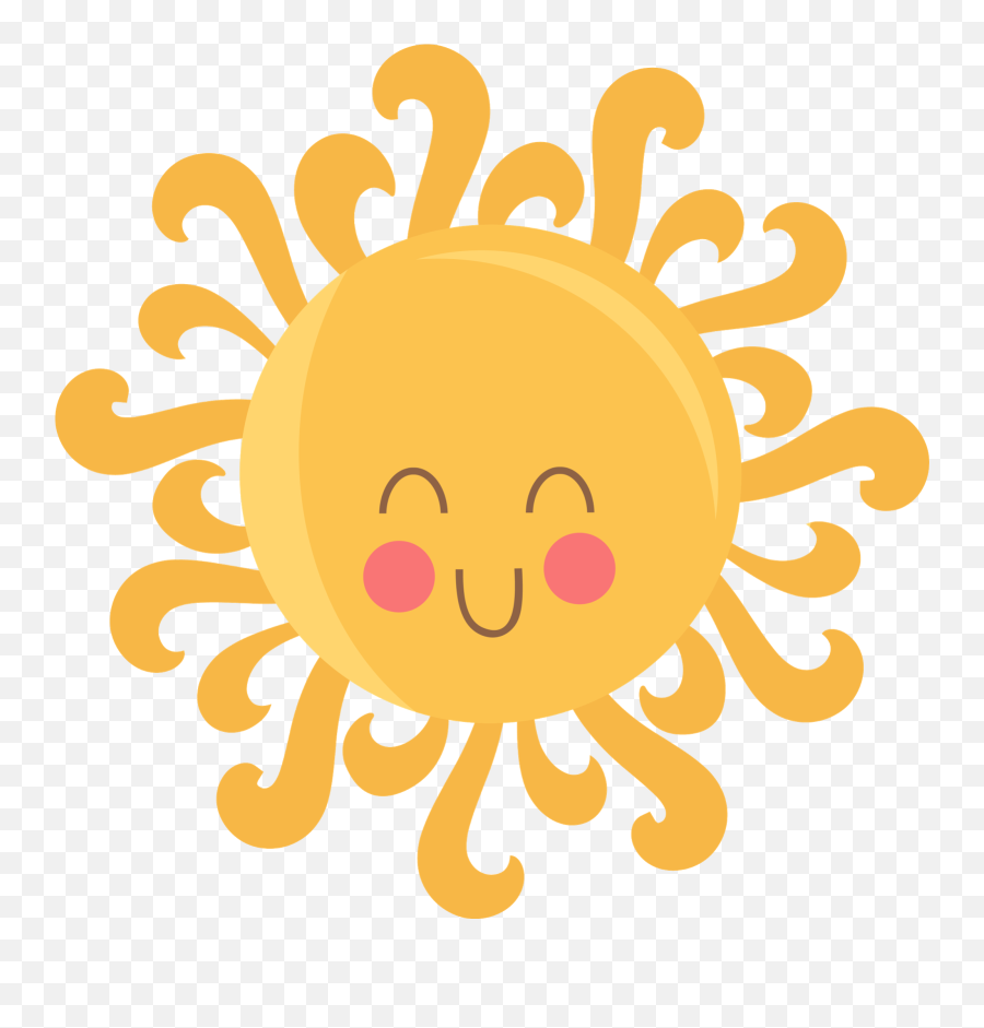 Library Of Pretty Summer Sun Jpg Black And White Stock Png - Cute Clear Background Sun Clipart,Summer Sun Png