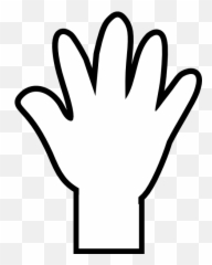 Free Hand Outline Png Download - Black And White Of