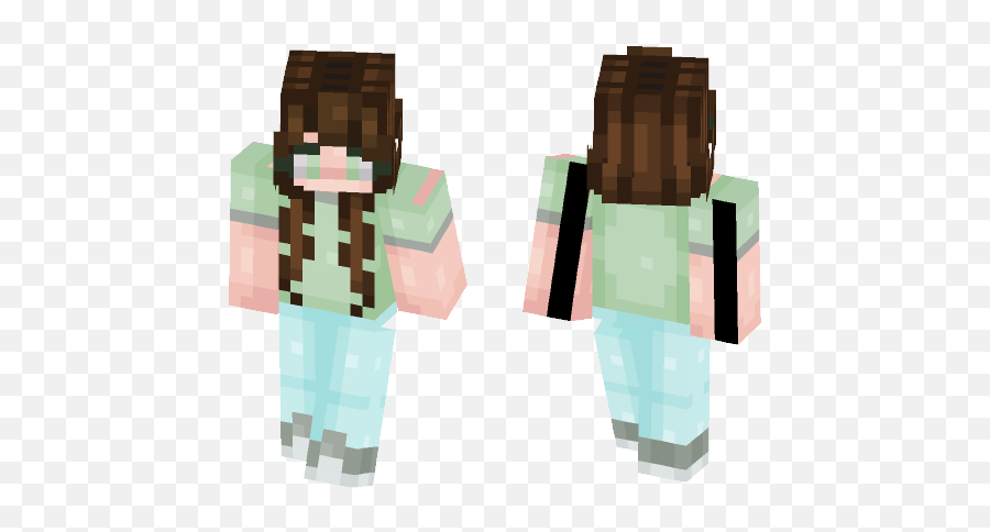 Download Aesthetic Minecraft Skin For Free Superminecraftskins - Minecraft Cute Brown Hair Girl Skin Png,Aesthetic Minecraft Logo