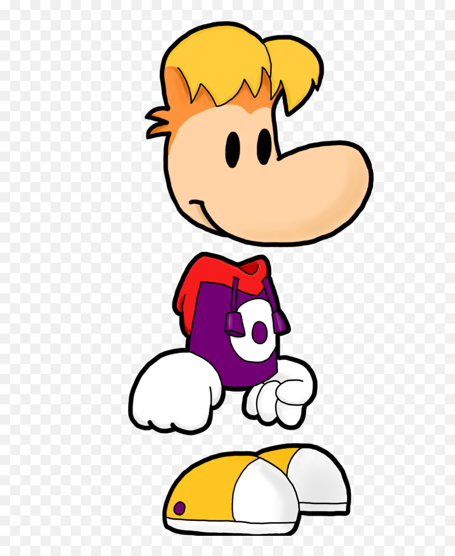 I Decided To Go Ahead And Color My Paper Rayman Drawing - Paper Rayman Png,Rayman Png