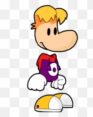 I Decided To Go Ahead And Color My Paper Rayman Drawing - Paper Rayman Png,Rayman Png