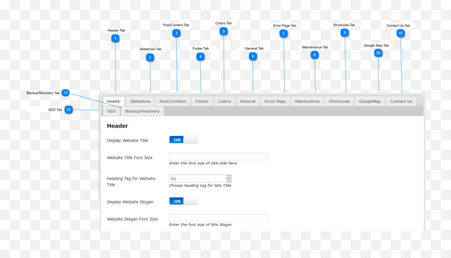 Theme Options - Templatetoaster Web Design Software Change Favicon Website Wordpress 1 Png,Website Icon Separator