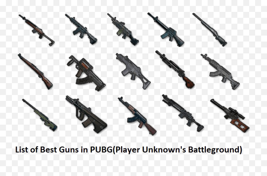Pubg Png Transparent Images All - All Guns Of Pubg,Transparent Gun Image