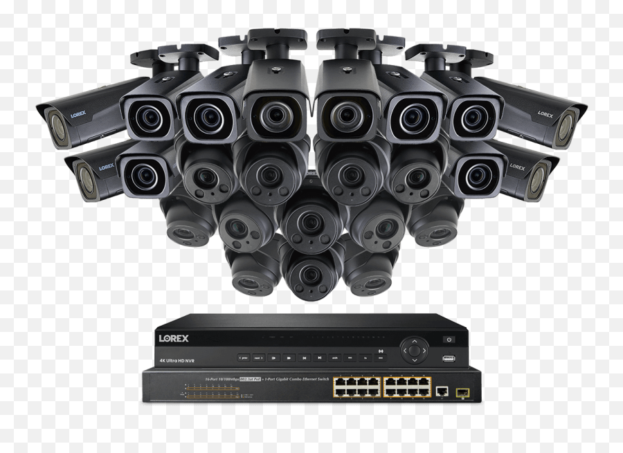 4k Nocturnal Ip Nvr System With 32 - Surveillance Camera Png,Pof Notification Icon Android