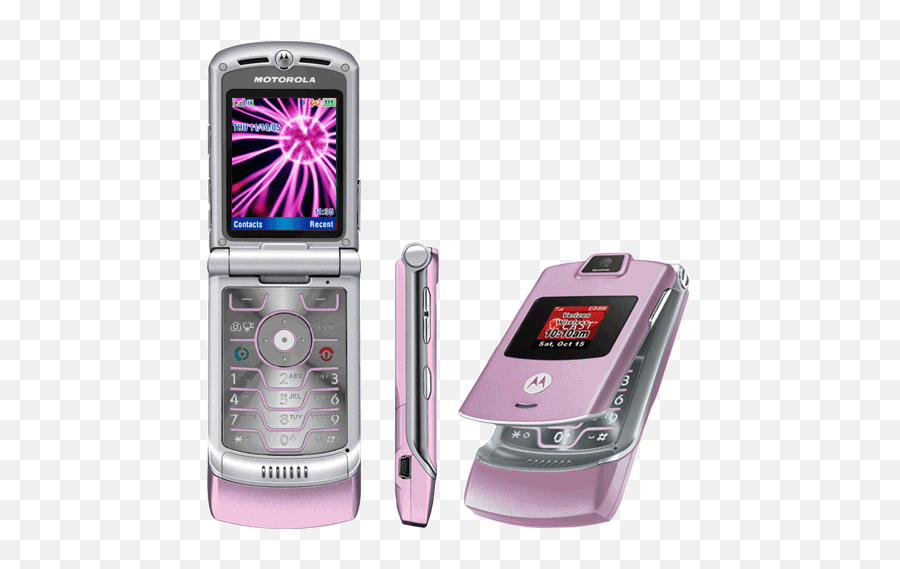 Flip Phones Old Phone - Pink Motorola Razr Png,Flip Phone Icon