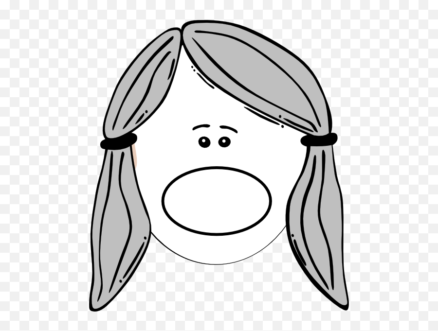 Old Lady Who Swallowed Clip Art - Vector Clip Outline Girl Face Clipart Png,Old Lady Png