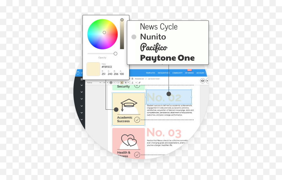 Free Infographic Maker - Venngage Pacifico Font Png,Circle Logo