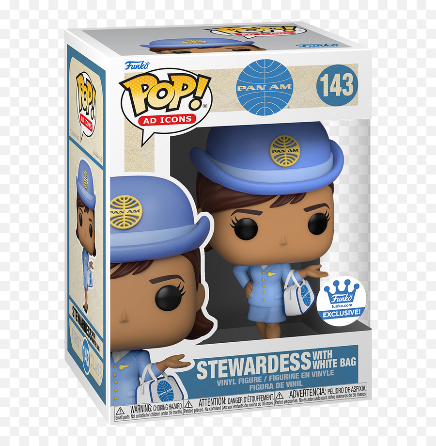 Covetly Funko Pop Ad Icons Stewardess With White Bag 143 - Stewardess Funko Pop Png,Pascal Icon