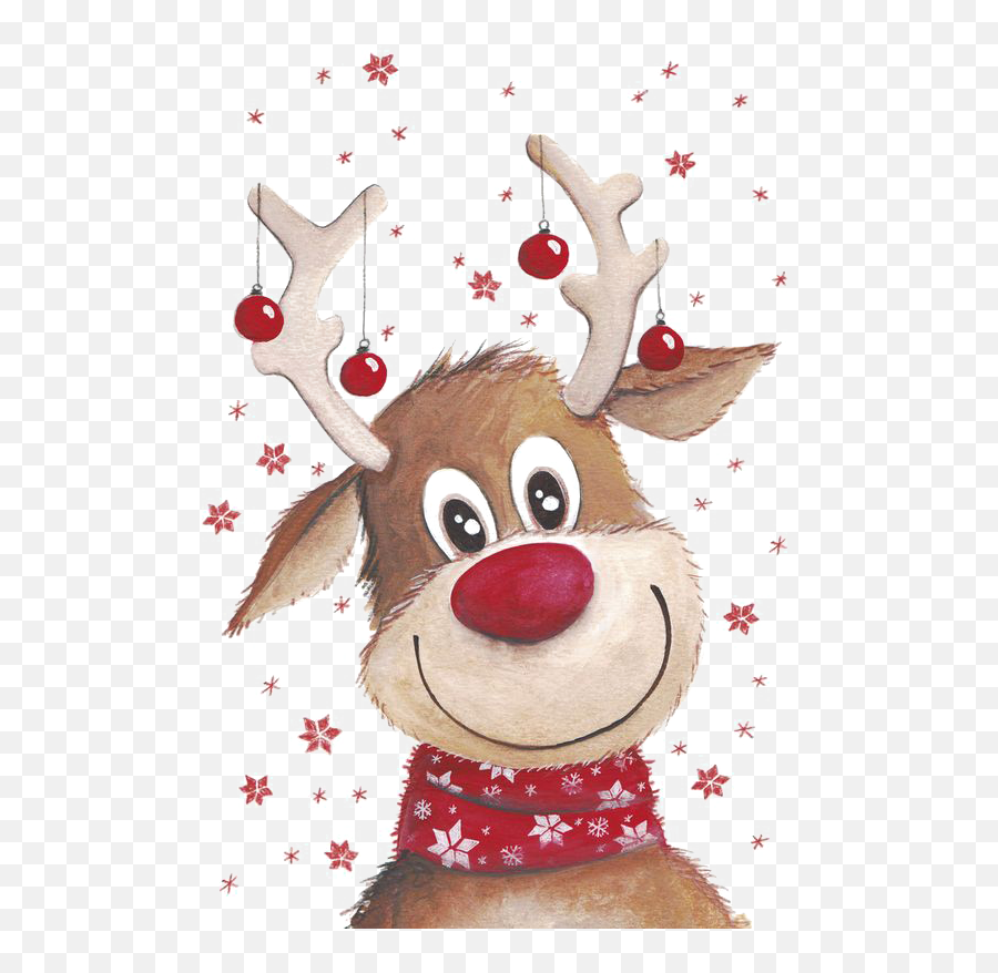 Christmas Reindeer Transparent - Christmas Reindeer Transparent Background Png,Reindeer Clipart Png