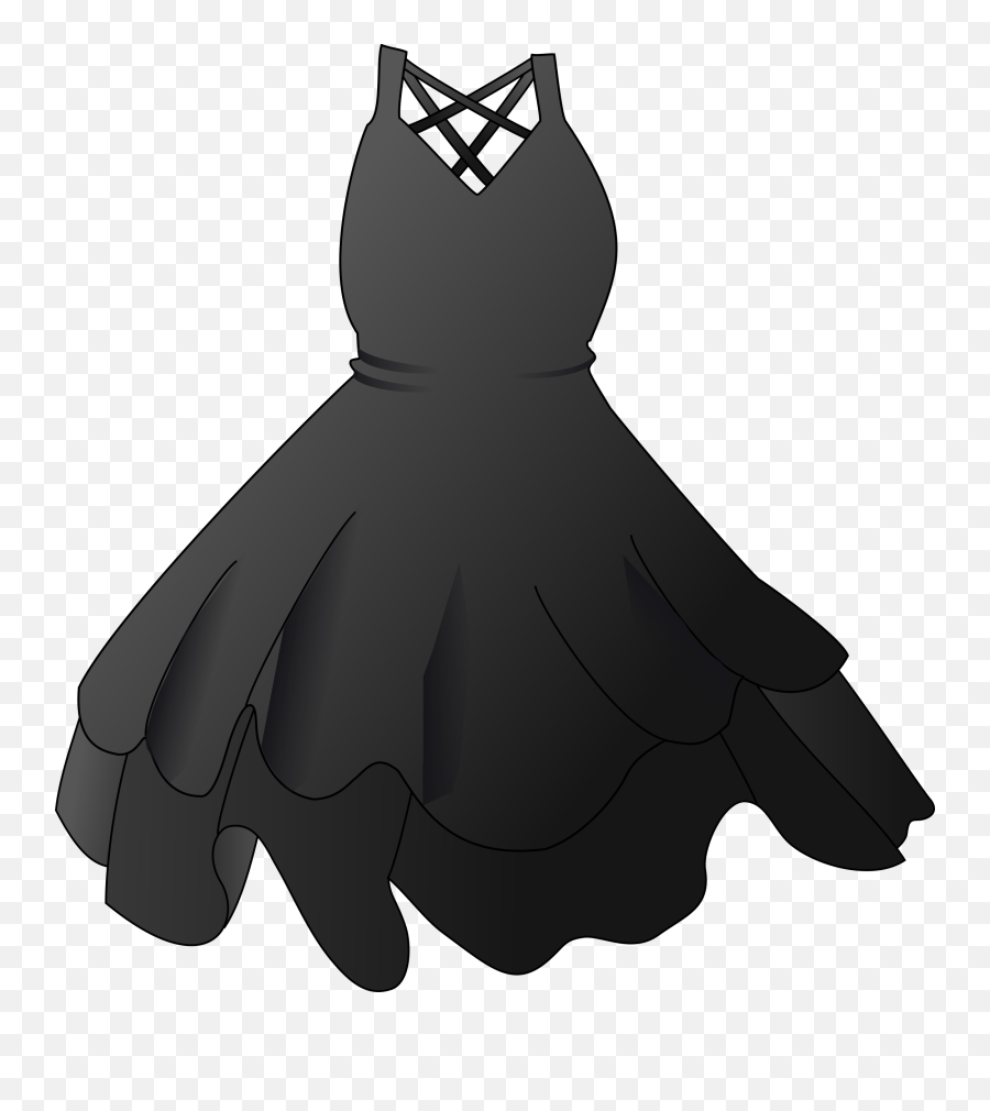 Dress Cartoon Transparent Png Clipart - Black Dress Clip Art,Dress Png