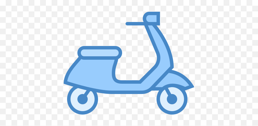 Scooter Icon In Blue Ui Style - Vehicle With 2 Wheels Clipart Png,Scooter Icon