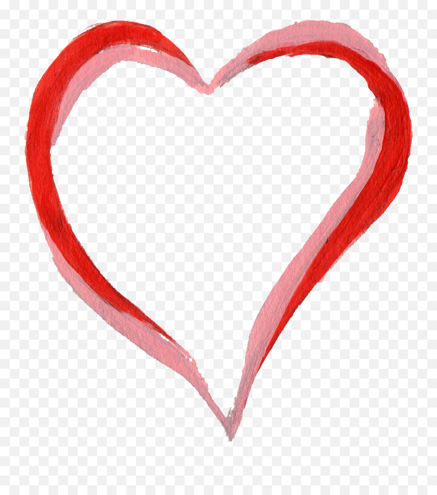 14 Painted Heart Transparent - Heart Paint Brush Png,Heart Image Png