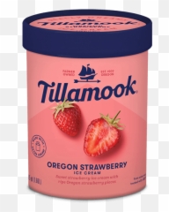 Oregon Strawberry Ice Cream - Tillamook Tillamook Oregon Ice Cream Png,Transparent Strawberry