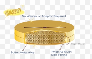 Inlet Base Seals - Gold Plated Inlet Seal With Washer Png,Gold Seal Png