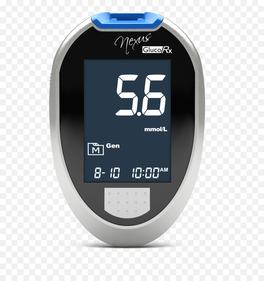 Glucorx Nexus Blood Glucose Meter - Glucorx Nexus Blue Blood Glucose Monitoring System Bluetooth Png,Meter Png