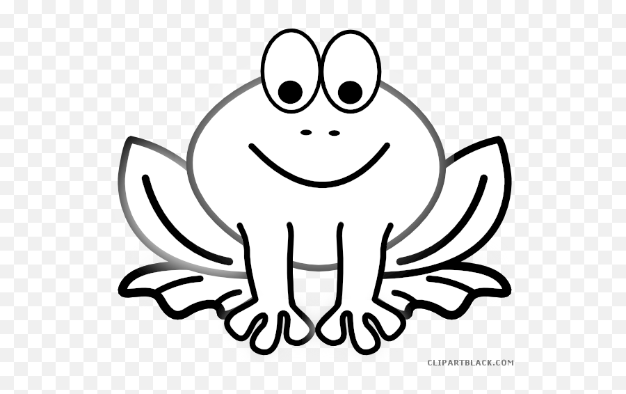 Download Black And White Frog Clipart - Outline Frog Clipart Black And White Png,Frog Clipart Png