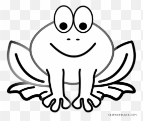 Download Black And White Frog Clipart - Outline Frog Clipart Black And White Png,Frog Clipart Png