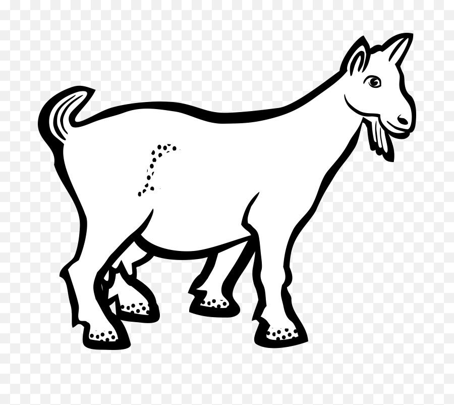 Goat - Goat Clipart Black And White Png,Goat Transparent Background