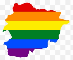 Gay Flag Map Transparent Png Image - Andorra