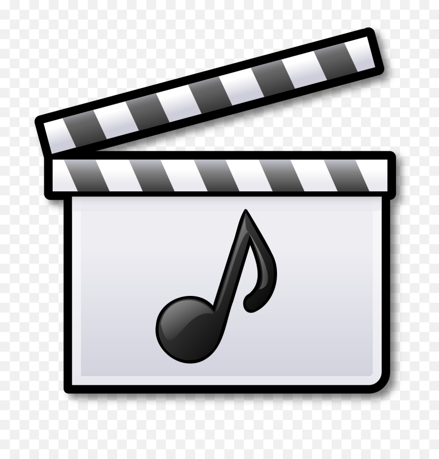 Filemusic Film Clapperboardsvg - Wikipedia Silent Film Clipart Png,Music Png