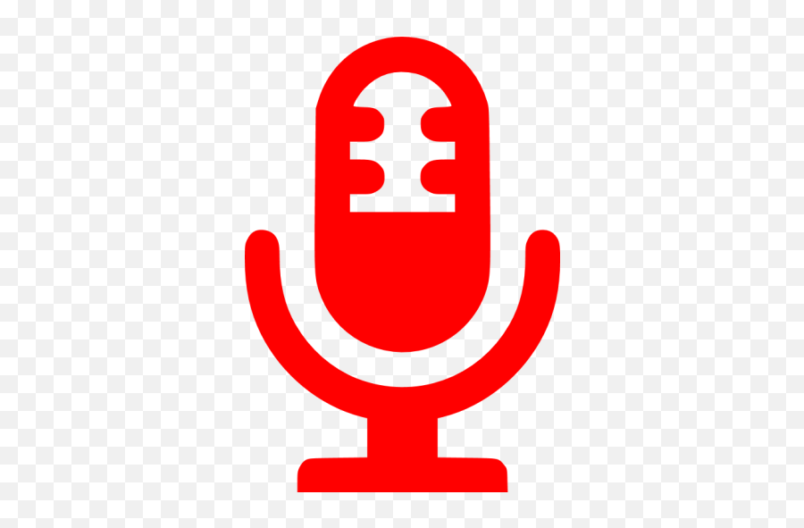 Red Microphone Icon - Free Red Microphone Icons Png Microphone Icon White,Microphone Transparent
