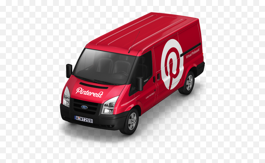 Pinterest Van Front Icon Container 4 Cargo Vans Iconset - Red Delivery Van Png,Pinterest Icon Png