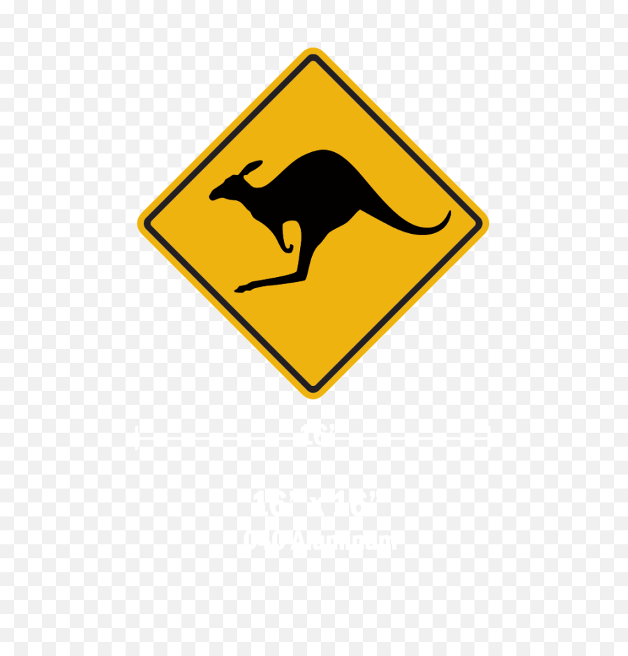 Kangaroo Sign Clipart Signage Traffic - Kangaroo Sign Png,Street Sign Png