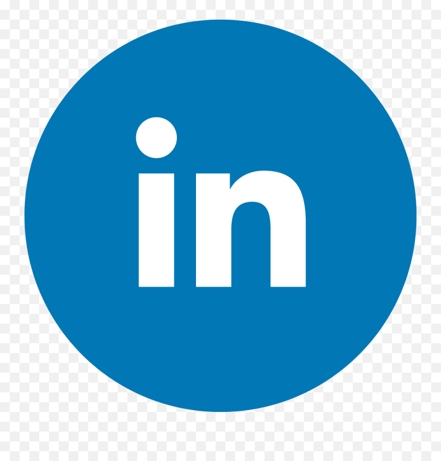 Blue Linkedin Logo Icon - Linkedin Logo Circle Svg Png,Blue Design Png
