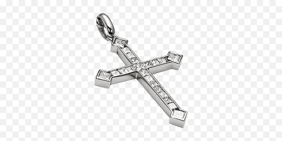 Platinum Cross Pendant 3ps098 - Locket Png,Cross Necklace Png