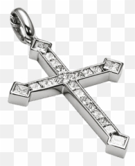 Platinum Cross Pendant 3ps098 - Locket png