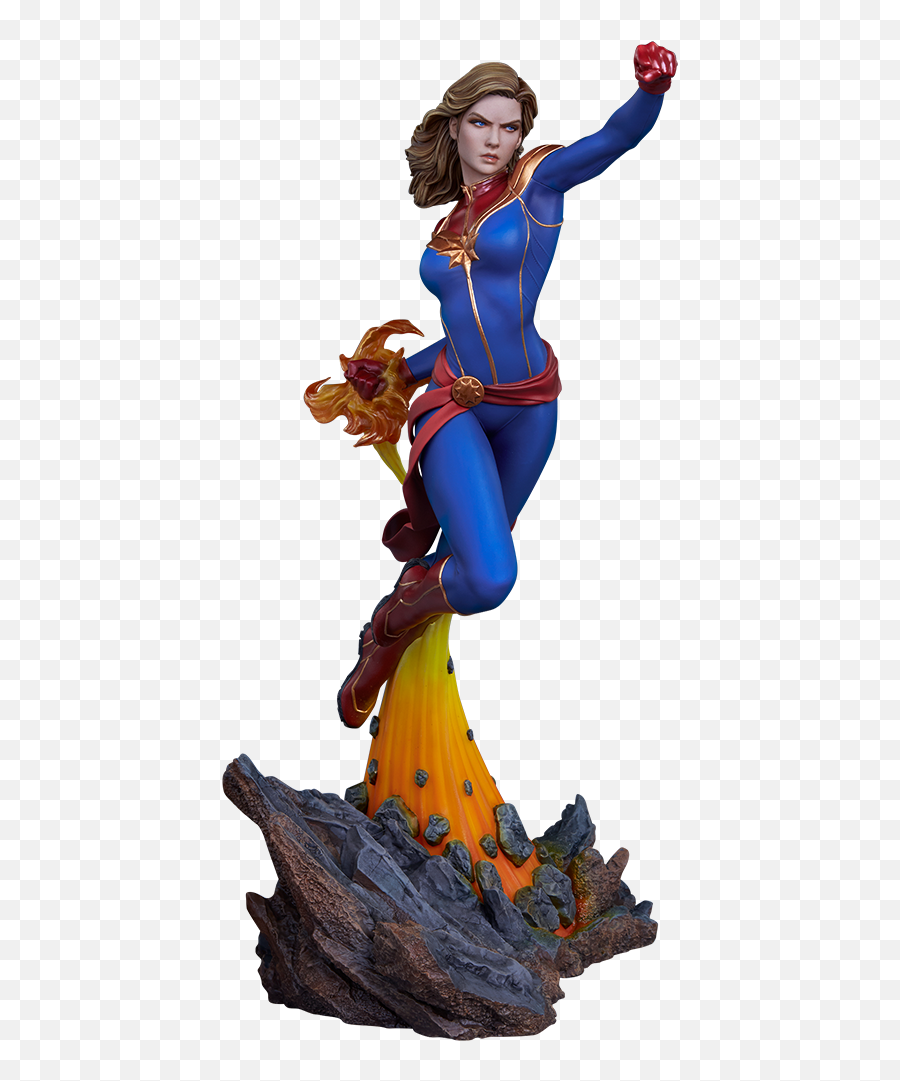 Captain Marvel Statue By Sideshow Collectibles Png Transparent