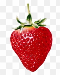 Strawberry Clipart - Fresa Con Fondo Transparente Png,Strawberries Transparent Background