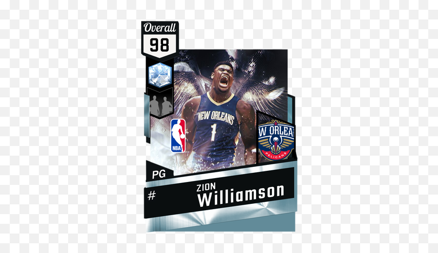 Zion Williamson - Nba 2k17 Custom Card 2kmtcentral Dwight Howard 2k Card Png,Zion Williamson Png