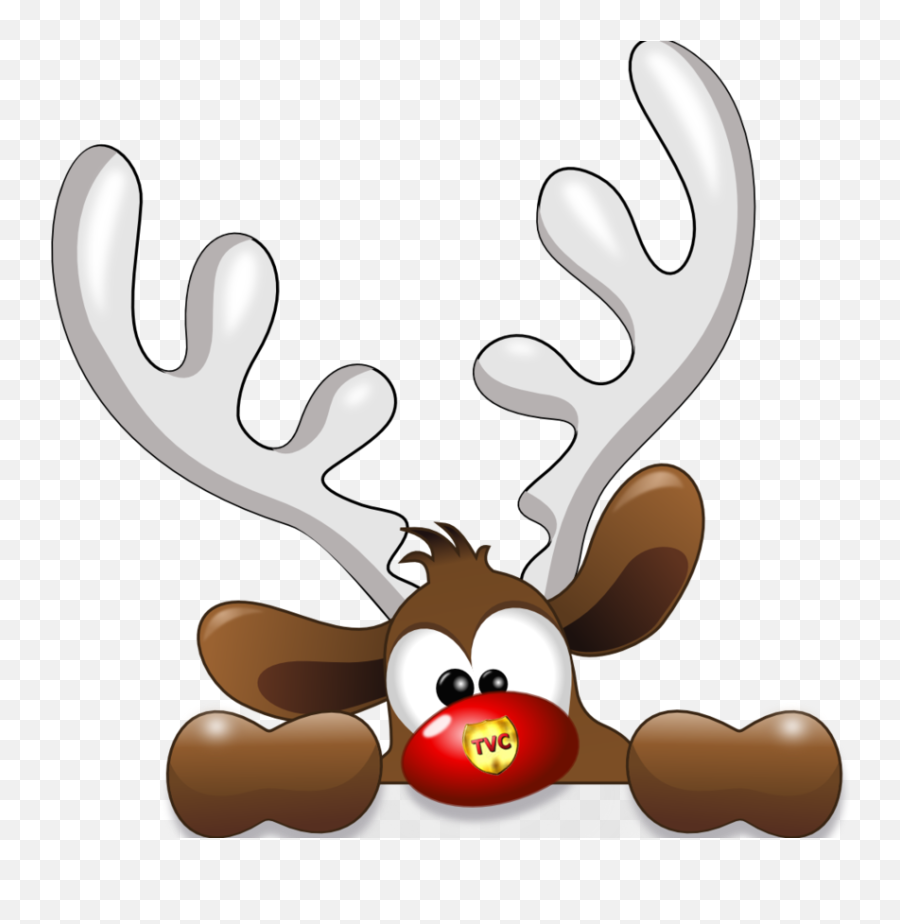 Rudolph Reindeer Santa Claus Christmas - Transparent Background Reindeer Clipart Png,Rudolph The Red Nosed Reindeer Png