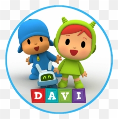 Adesivo Redondo Pocoyo - Pocoyo Nina Png,Pocoyo Png