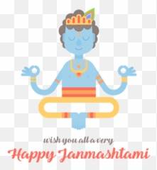 Janmashtami Krishna Drawing - Yoga Pose png
