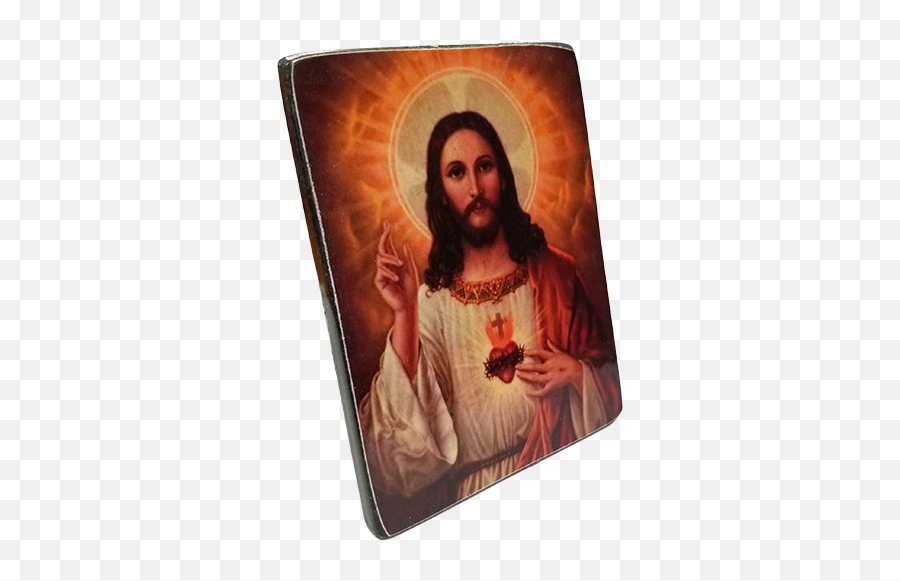 Holy Land Icon Jesus Sacred Heart Hand Carved Serpentine Stone - Mumpe Amashusho Ya Yezu Na Mariya Png,Good Shepherd Icon Orthodox