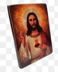 Holy Land Icon Jesus Sacred Heart Hand Carved Serpentine Stone - Mumpe Amashusho Ya Yezu Na Mariya png