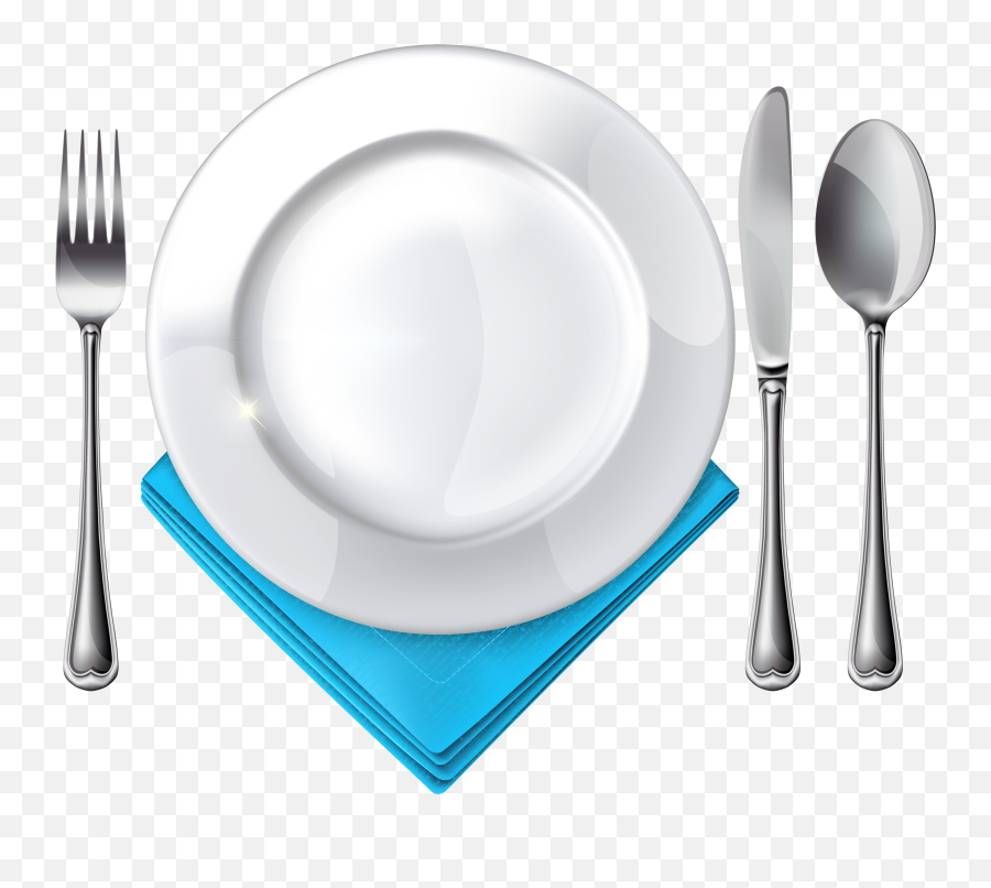 Picture Transparent Plate And Blue - Plate Spoon And Fork Png,Plates Png