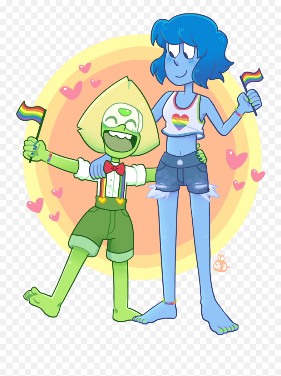 Steven Universe Fan Art U2014 Dreamingbee So A Lovely Anon - Fanart Peridot And Lapis Png,Steven Universe Lion Icon