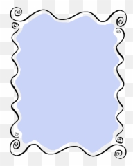 Label Frame Doodle Wavy Art Lines Printable Digital - Swirl Wave Border png