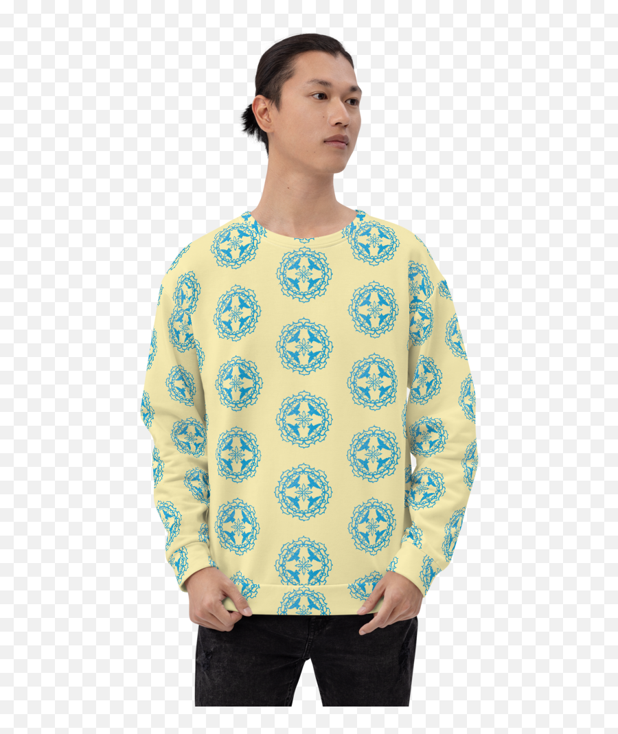 Icon Expander Yellow Crew Neck Sweatshirt - Ombre Sweatshirt Png,Icon Pullover