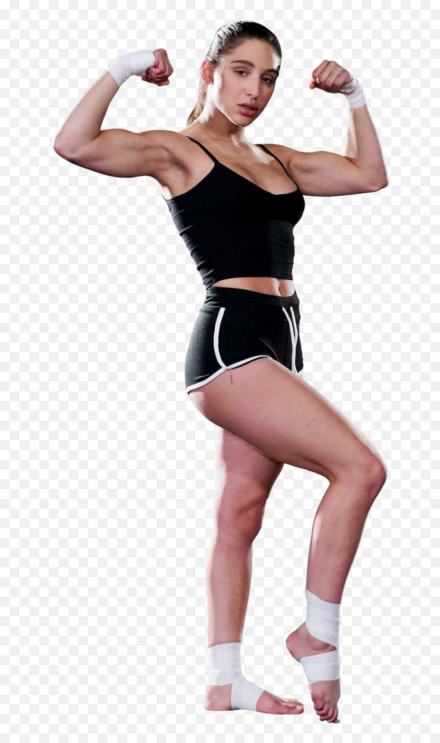 Abella Danger Muscle Pose Png Image - Lana Rhoades Abella Danger,Muscles Png